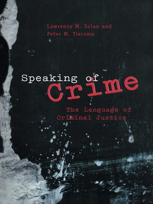 cover image of Speaking of Crime